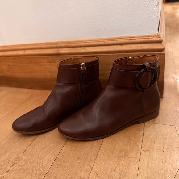 Maroon Sezane Ankle Boots with Buckle - Picture 3 of 4
